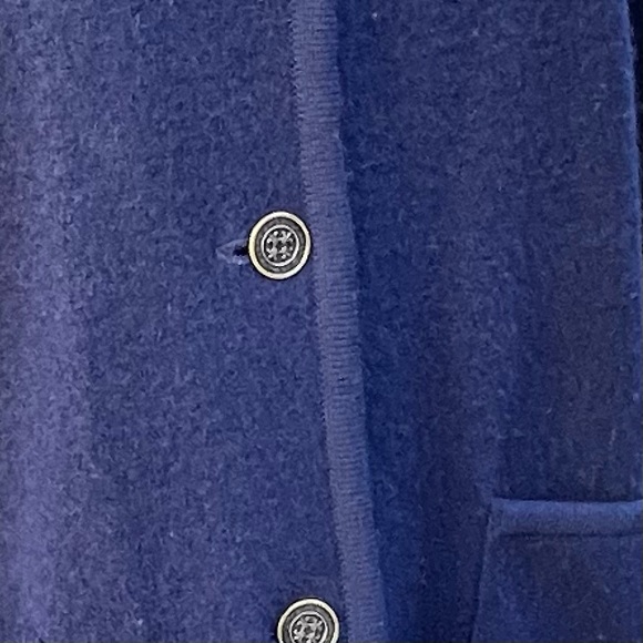 Cambridge Dry Goods Classic Preppy Sweater Cardigan Blue Pockets Brass Buttons - Picture 11 of 16